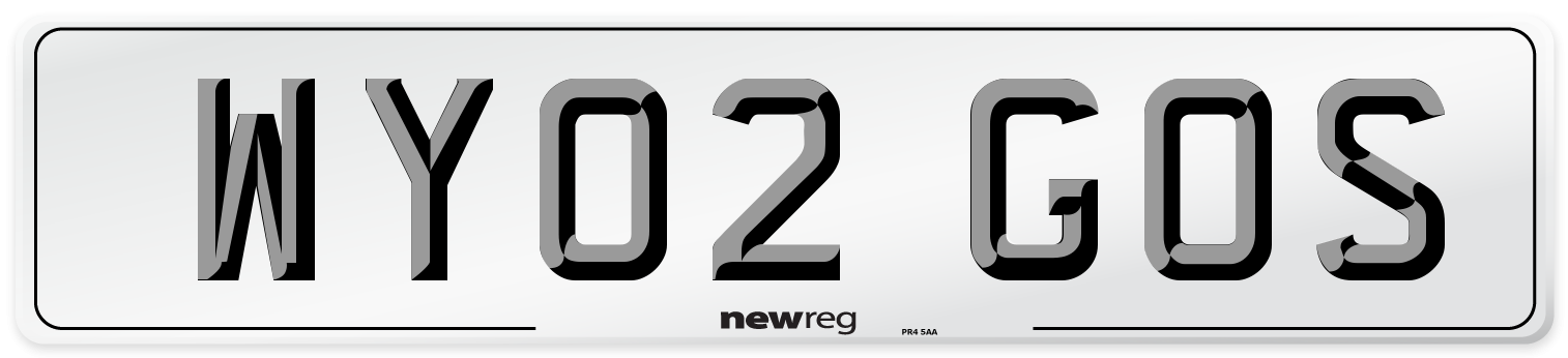 WY02 GOS Number Plate from New Reg